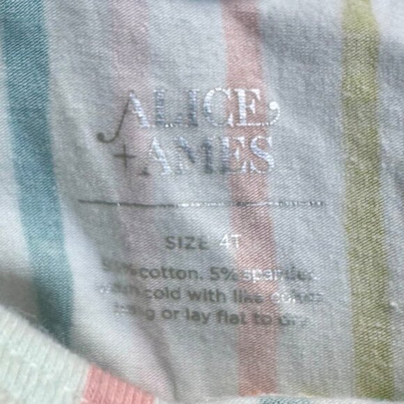 ALICE + AMES Multicolor Striped Ballet Dress Girls 4T Long Sleeve Twirl Holidays - Picture 5 of 5